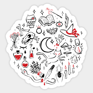 Hocus Pocus - blk Sticker